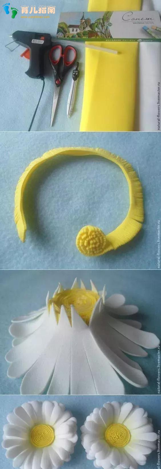 幼儿园手工制作 | 幼师常用的不织布手工花，孩子简单容易学