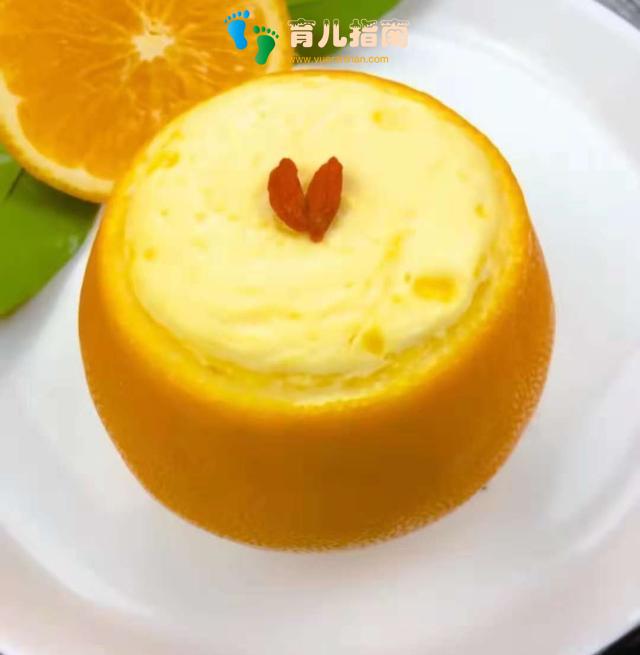 「香橙蒸蛋」香橙的清香加上鸡蛋的营养，吃着不油腻、做法超简单