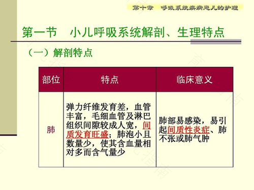 婴幼儿呼吸系统的临床意义