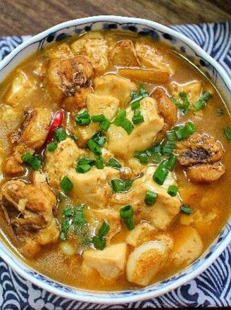 鸡肉蒸豆腐