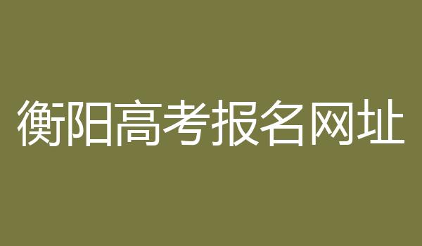 衡阳高考报名网址