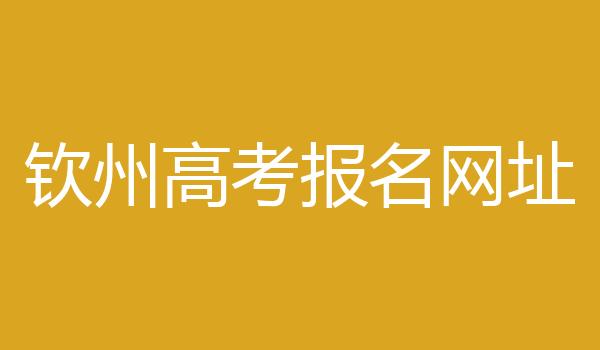 钦州高考报名网址