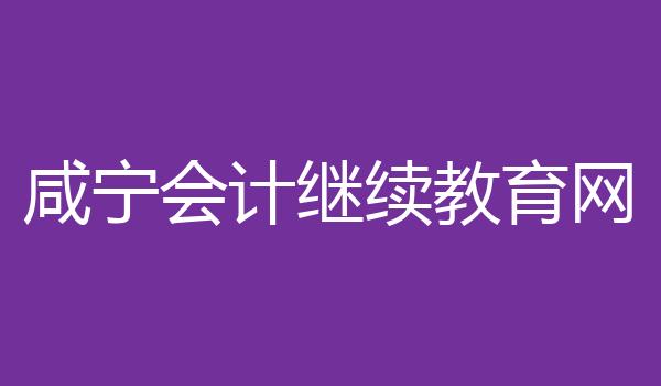咸宁会计继续教育网