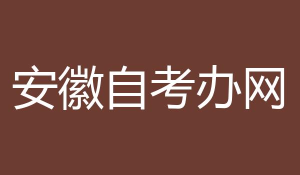 安徽自考办网