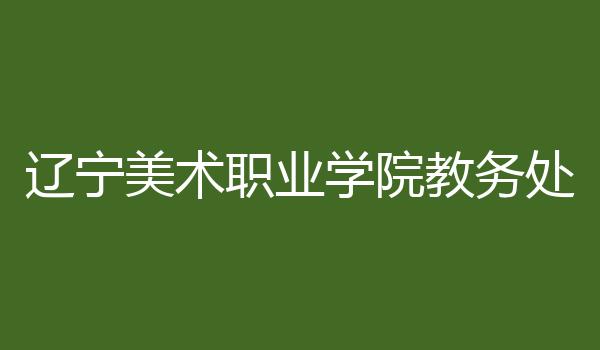 辽宁美术职业学院教务处