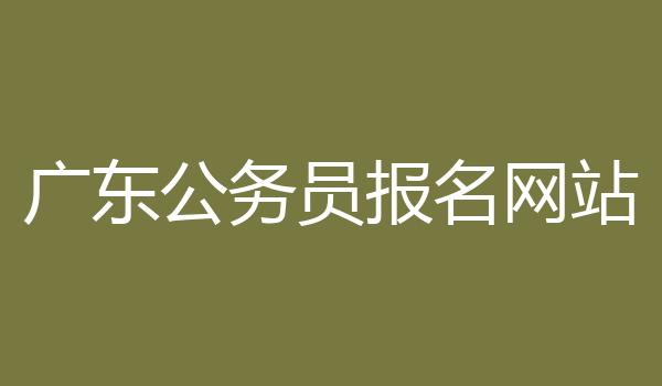 广东公务员报名网站