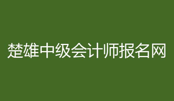 楚雄中级会计师报名网