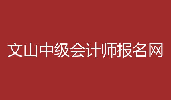 文山中级会计师报名网