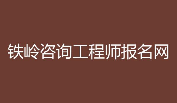 铁岭咨询工程师报名网